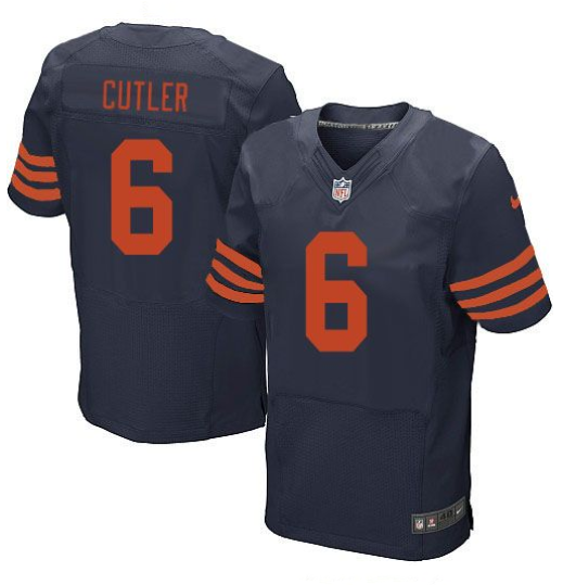 Men's Chicago Bears #6 Jay Cutler 1940s Navy Blue Throwback Stitched Jersey Men's Chicago Bears #6 Jay Cutler 1940s Navy Blue Throwback Stitched Jersey